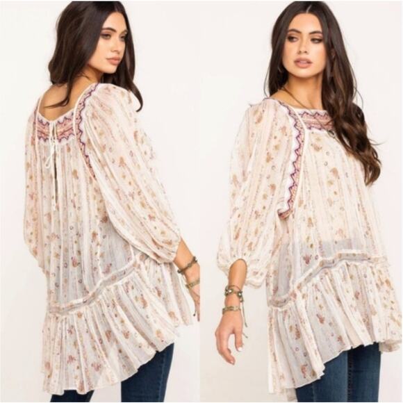 Free People Dance Magic Tunic in Ivory XS - Picture 1 of 8